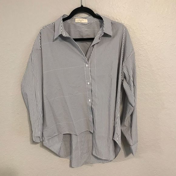 Elodie Tops - 2 For $25 Elodie - Button Up Striped Shirt Size L